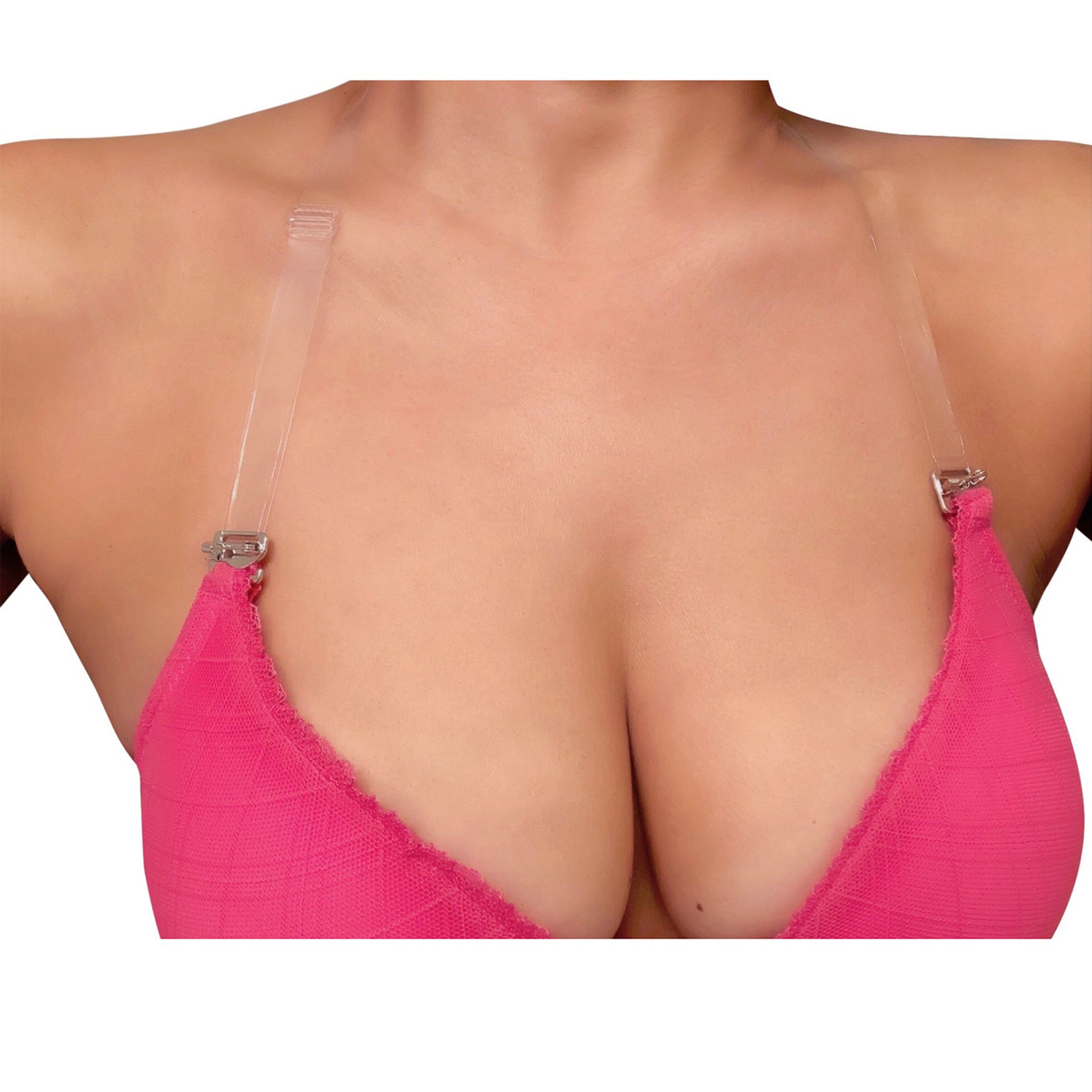 Pin Straps (No Slip) Halter Straps for Bras, Swimsuits, Dresses, Women's, Size: 12mm Width, White