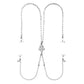 (Draping Back) Fleur Lily Crystals (Silver) Rhinestone Dress Straps