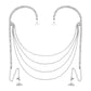 (Draping Back) Tier Crystals (Silver) Rhinestone Dress Straps