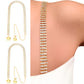 Four Row (Gold) Rhinestone Dress Straps