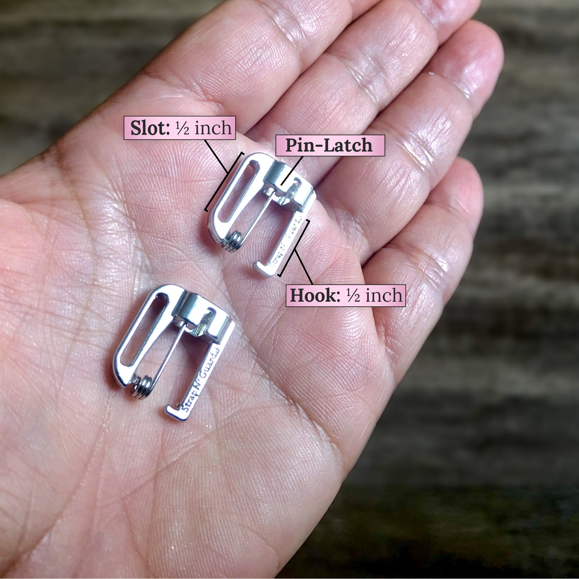 Pin Straps - Women’s Bra Strap Holder, Clear, Adjustable, Non-Slip, Bra Strap Converter, 2-Pack