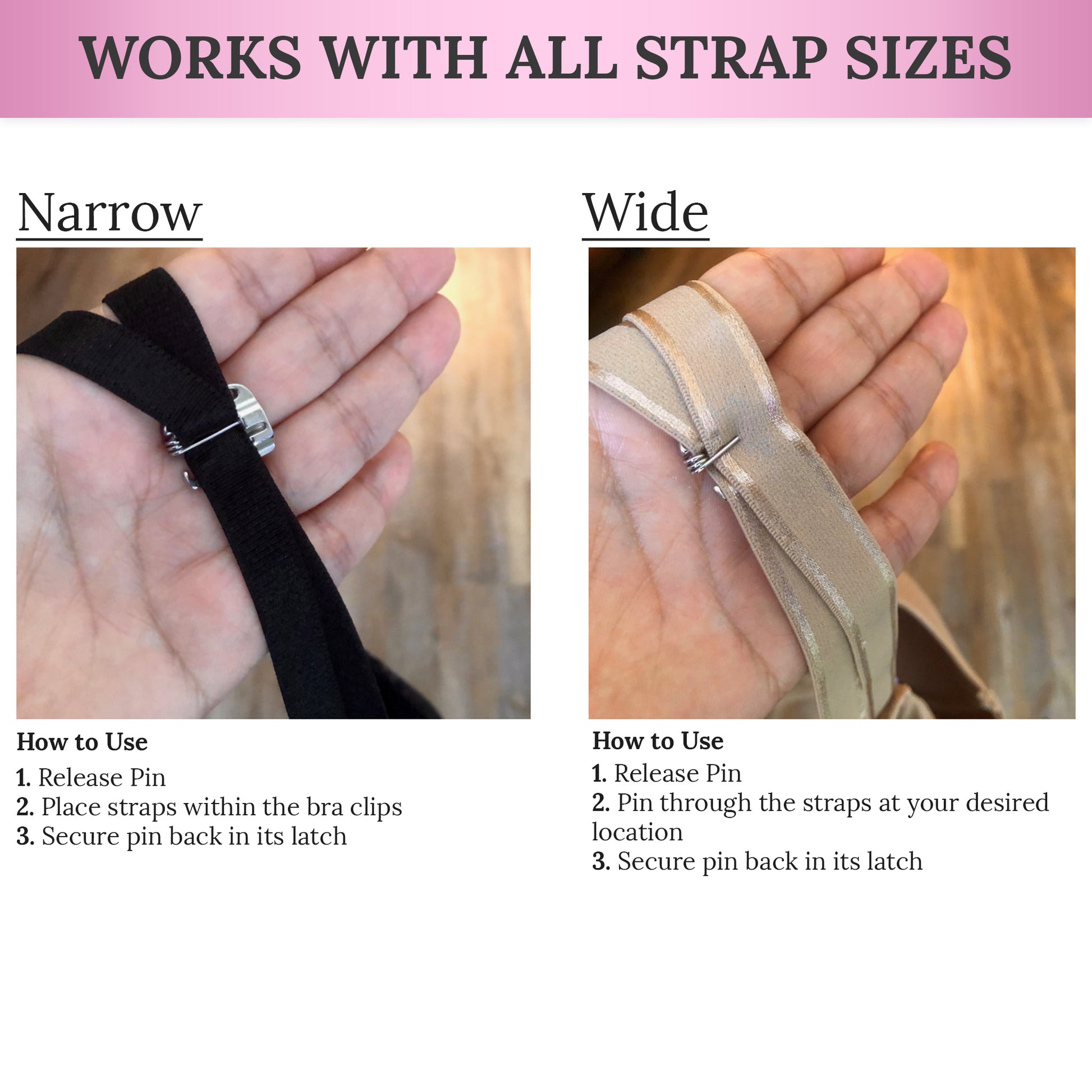 Adjustable low back bra strap converter hides bra straps