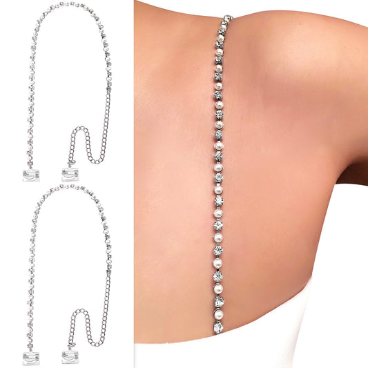 Julia C. Spring: Bra Strap Holder with Snaps - funny pearls