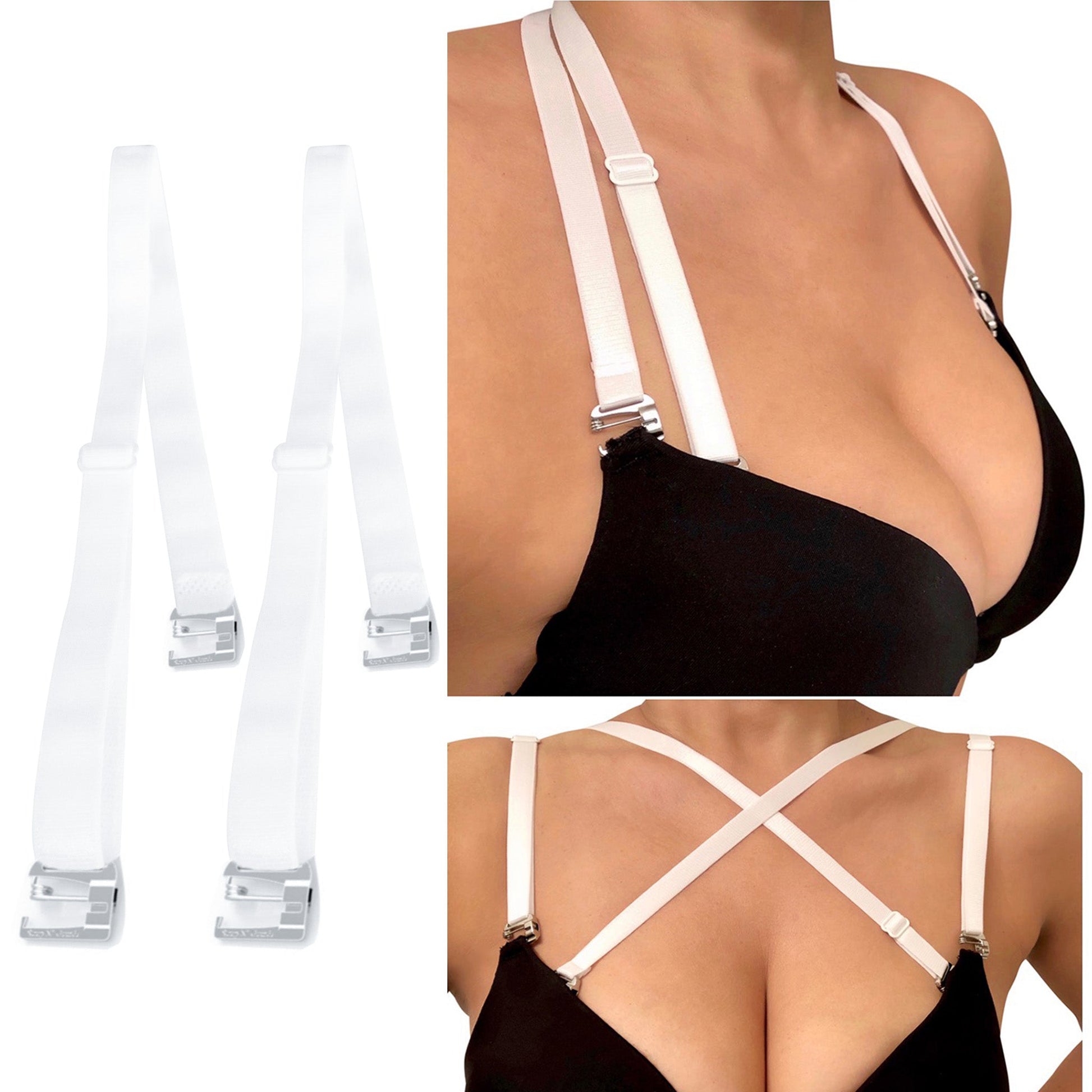 Replacement Bra Straps (White) for Bras, Swimsuits, Dresses